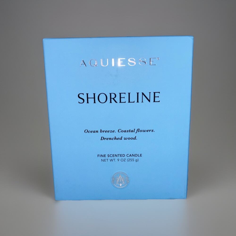 Aquiesse "Shoreline" Fine Scented Candle 9oz Ocean Breeze Coastal Flowers NEW